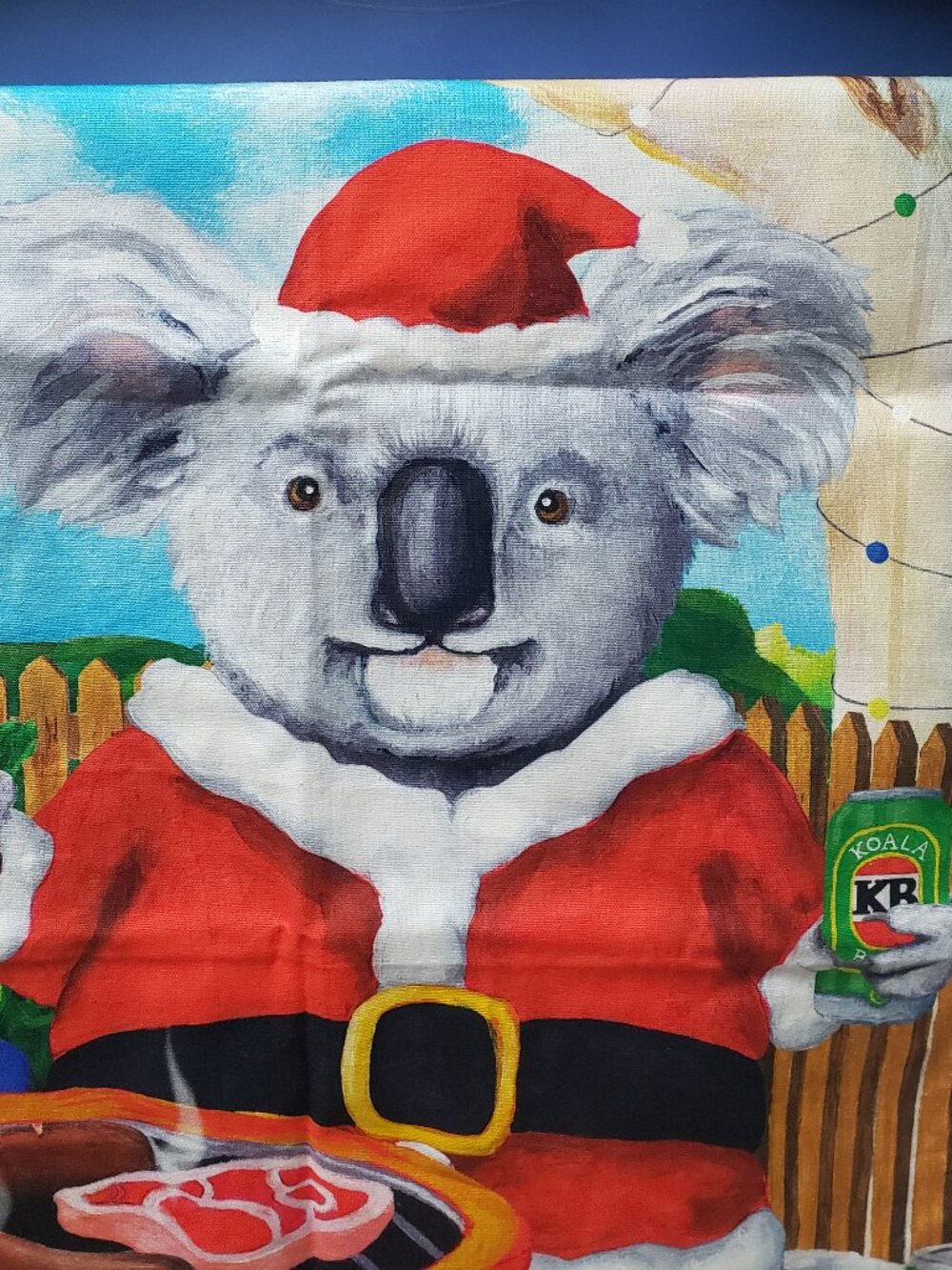 Christmas Santa Koala Tea Towel - Picture 2 of 6